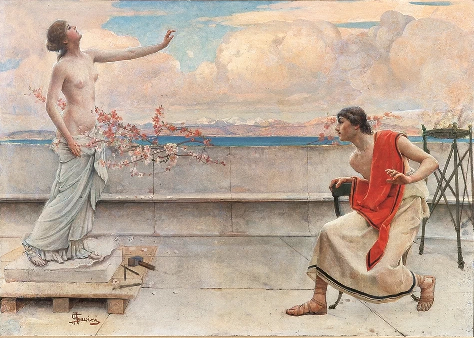 Pigmalione. scena mitologica - Palazzo Pellegrini S. Cecilia, Verona